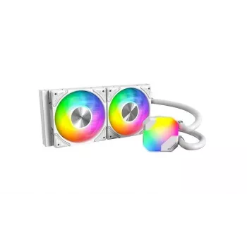AIO-waterkoeling Montech Hyper Flow ARGB 240 mm wit — 240 mm radiator, ARGB-verlichting, witte uitvoering