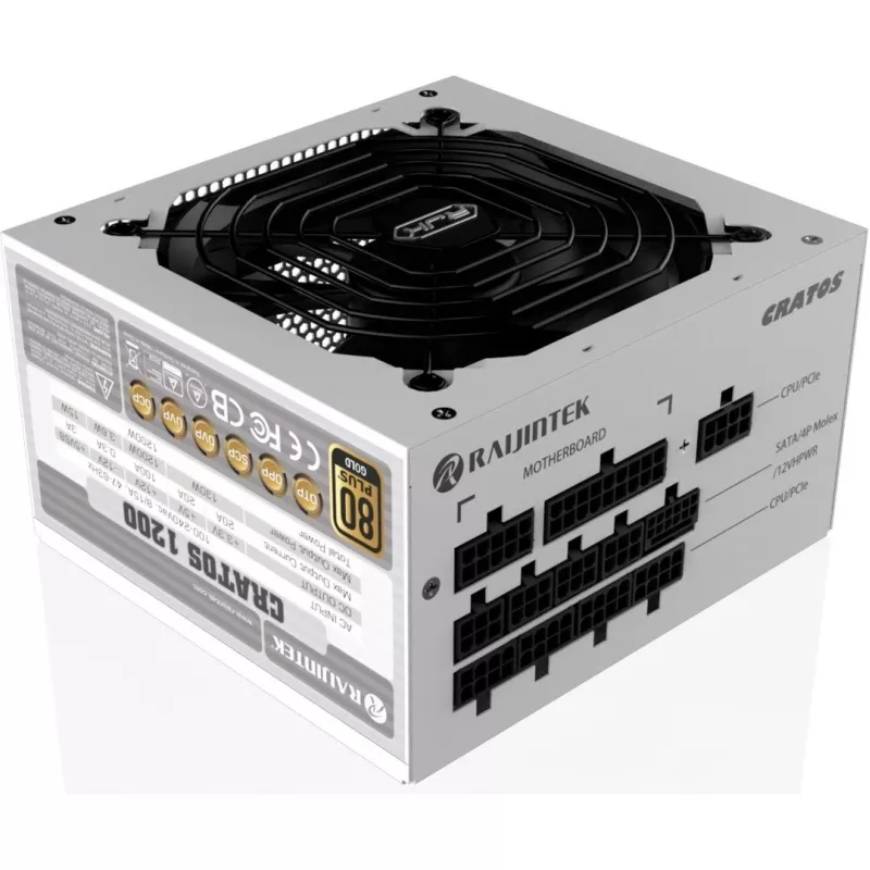 CRATOS 1000 wit, pc-voeding wit, kabelmanagement, 1000 watt