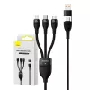 USB-kabel Baseus CASS030101 1,2 m USB-A/USB-C USB-C/Micro-USB-B/Lightning zwart