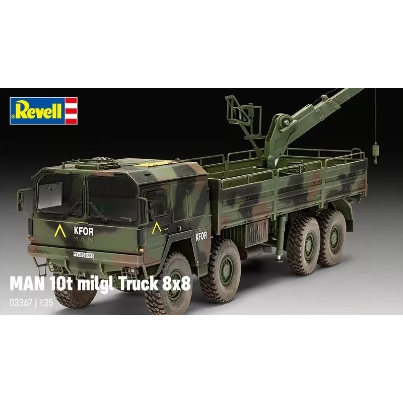 Kunststof modelbouwset REVELL Man 10T Milgl 8x8 vrachtwagen schaal 1/35