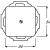 BUSCH-JAEGER blindafdekking 2538-212 Duro 2000 SI draagring wit 2538-212 (1715-0-0218)