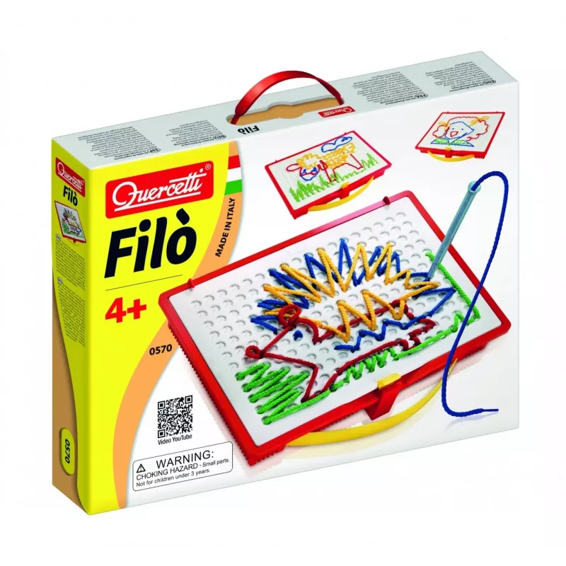 Quercetti 0570 Filo educatief speelgoed met borduurkoorden, vanaf 4 jaar, meerkleurig