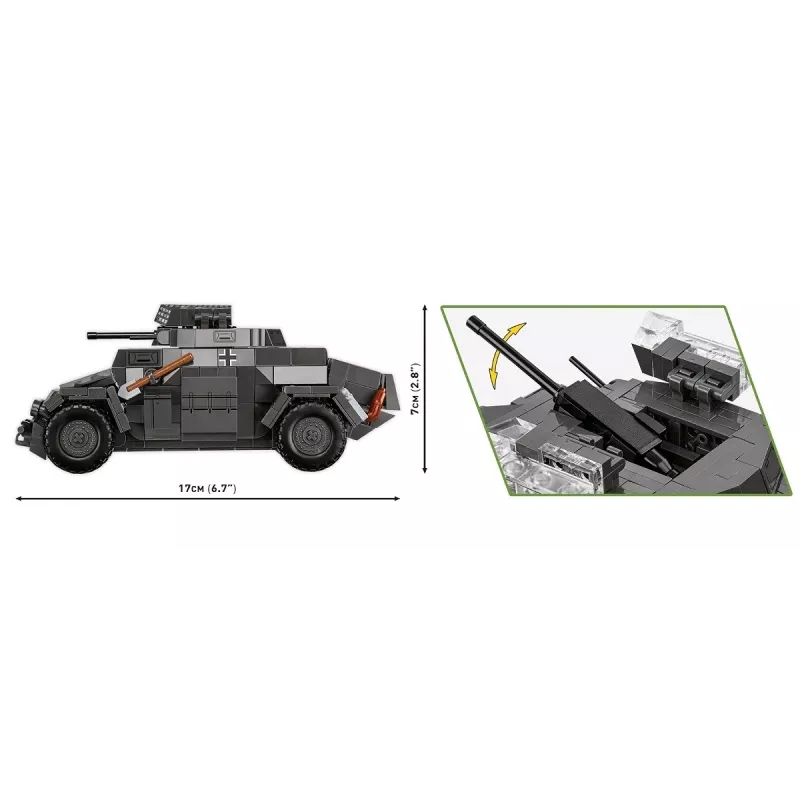 Cobi Blocks Sd.Kfz 222 modelbouwpakket COBI-2657 — 502 bouwstenen