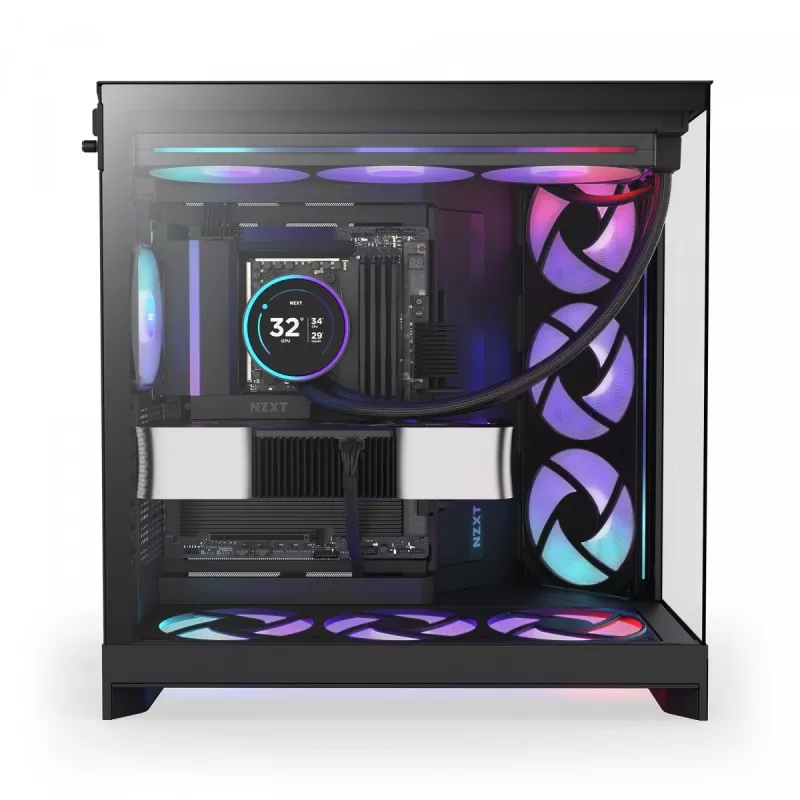 Pc-behuizing NZXT H9 Flow RGB midi-tower zwart