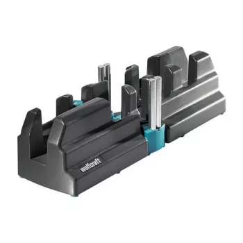 Verstek- en aanslagkast Wolfcraft 6948200 — verstekgeleider, meetbereik 85–180°, voor planken tot 3 cm, zwart