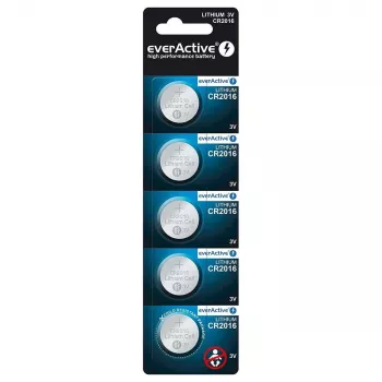 Everactive lithiumbatterijen Mini CR2016 blister 5 st. - batterij - CR2016 (CR20165BL)