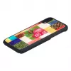 Telefoonhoesje iKins voor iPhone XR — kersenbloesempatroon, zwart