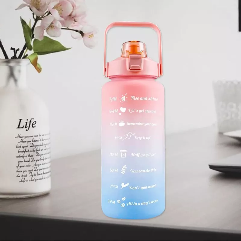 Extralink Motivatie-waterfles, 2000 ml, groen-paars, BUT-190
