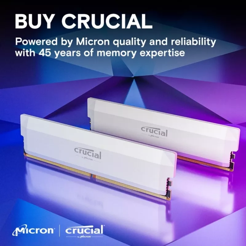 16GB Crucial Pro Overclocking Edition module - DIMM 288-PIN 6400 MHz / PC5-51200 - CL38 - 1.35 V - unbuffered - non-ECC