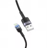 USB-naar-Lightning-datakabel Tellur 1,2 m nylon gevlochten zwart