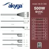 Akyga Basic AK-B1-500 ATX-voeding 500 W, 120mm-ventilator, passieve PFC, grijs