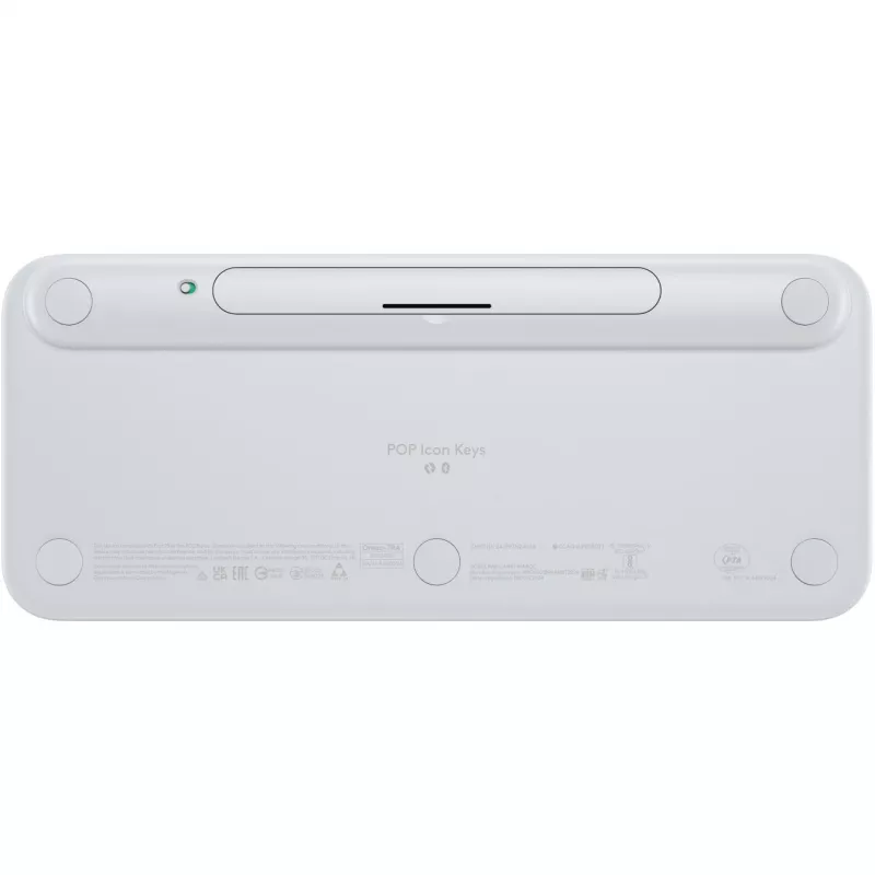 Logitech POP Icon Keys - toetsenbord - draadloos - Bluetooth LE - QWERTY - US International - off white, oranje (920-013072)