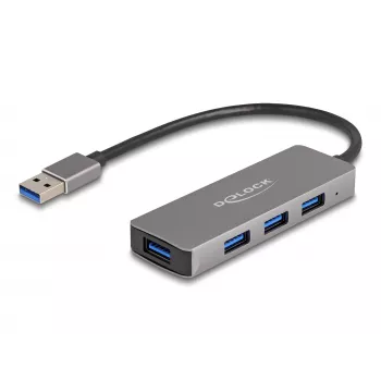 DeLOCK 63171 USB-hub 3.2 Gen 1 Type-A 5000 Mbit/s grijs