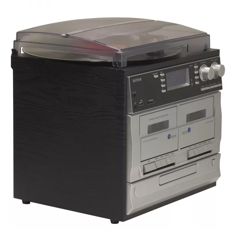 Denver MRD-166 DAB+ muziekcentrum met platenspeler, cd- en cassettespeler