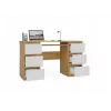 KUBA bureau Artisan-eiken/wit set