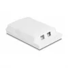 DeLOCK glasvezel-aansluitdoos 2 x SC simplex LC duplex wit