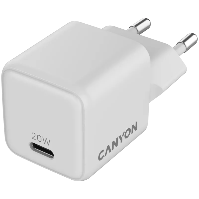 CANYON oplader CU20C GaN 20W 1xPD EU wit