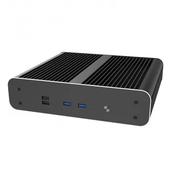 Computerbehuizing Akasa Euler CTX ventilatorloze mini-behuizing Thin Mini-ITX – zwart