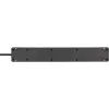 Brennenstuhl Bremounta stekkerdoos, 5 stopcontacten, 2x USB-C, 3 m, zwart