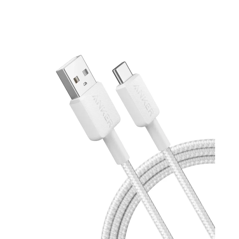 USB-A naar USB-C-kabel Anker A81H5G21 — 0,9 m, wit