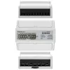 Qoltec driefasige bidirectionele elektronische meter | DIN-rail energieverbruiksmeter | 400V | 100A | LCD | 4P