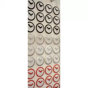 NeXtime klok 2615zi Focus, Ø25 cm, wandklok, wit/zilver