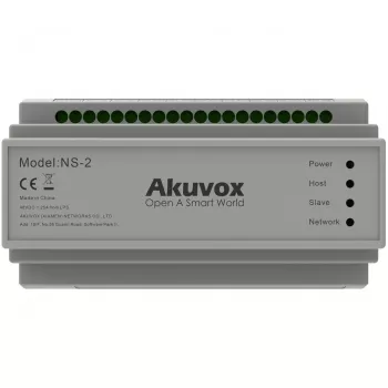 Akuvox NS-2 netwerkswitch Fast Ethernet (10/100) DIN-rail grijs