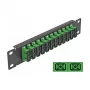 Glasvezel patchpaneel DeLOCK 10 inch 12 poorten SC duplex groen 1U zwart