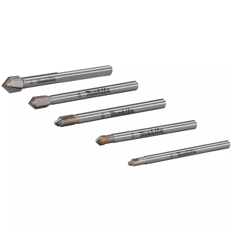 Borenset Makita E-25410 voor glas en tegels, 5 stuks