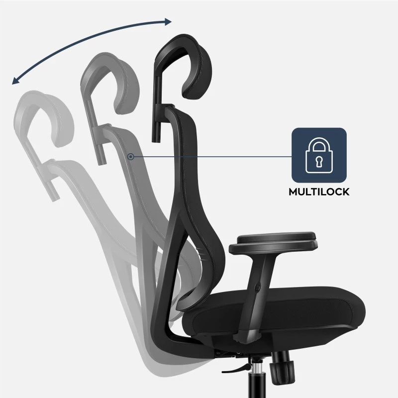 Bureaustoel mark adler Manager 3.3 zwart — ergonomisch design, draaivoet