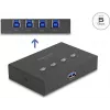 DeLOCK USB-switch 4 pc naar 1 apparaat 5 Gbit/s zwart