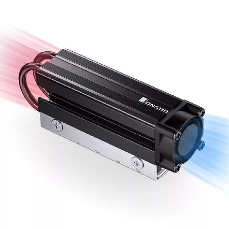 M.2 SSD-koeler Jonsbo M.2-7 zwart — passieve koelplaat voor M.2-drives, plat aluminium ontwerp