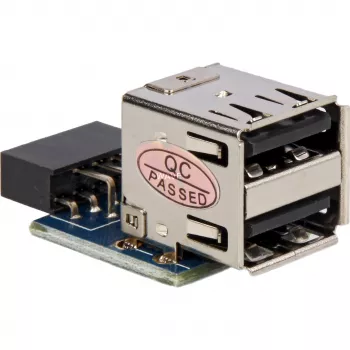 DELOCK-adapter 1 x 9-pins 2,54 mm naar 2 x USB 2.0-A 41825