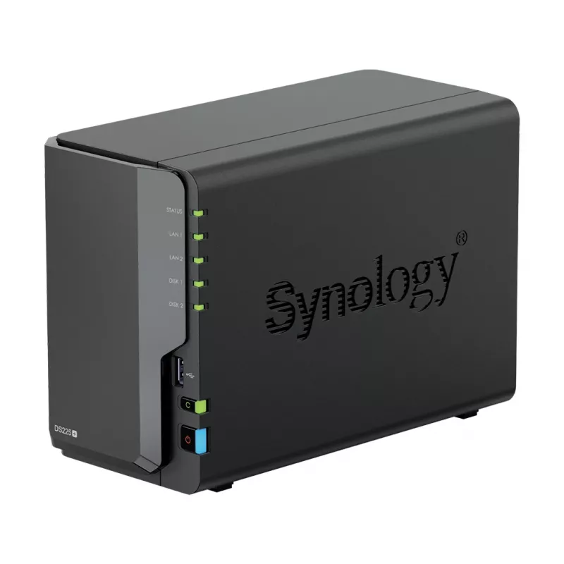 Synology DS225+ 2 bay NAS desktop Intel® Celeron® J4125 2 GB DDR4 Synology DSM zwart – alleen Synology HDD