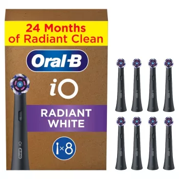 Oral-B IO Series Radiant wit zwart originele borstelkoppen voor tandenbleking 8