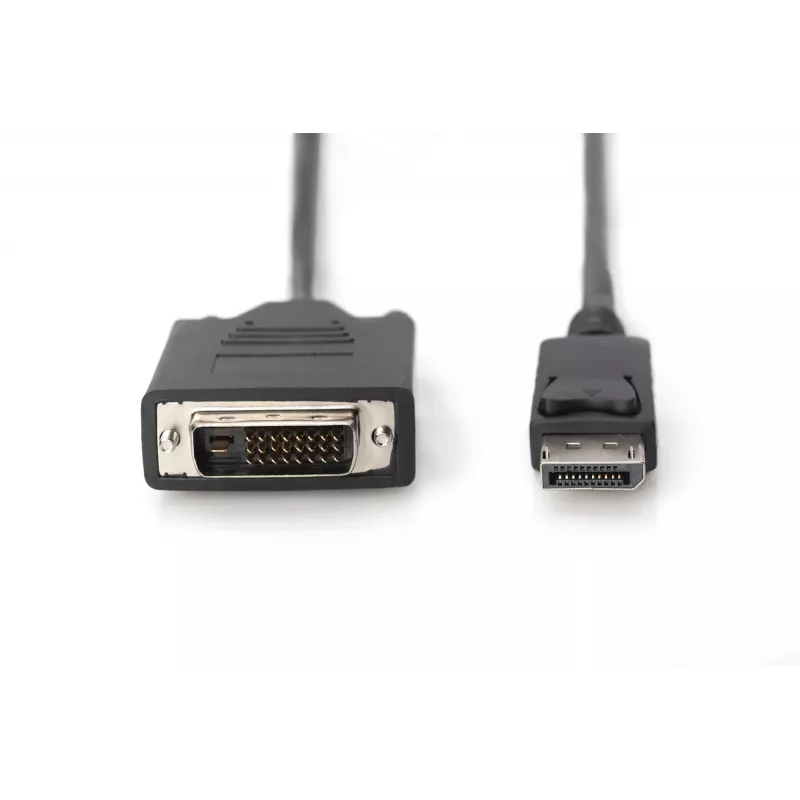 ASM AK-340301-030-S ASSMANN kabel Displayport 1.1a met vergrendeling Type DP/DVI-D (24+1) M/M zwart 3m