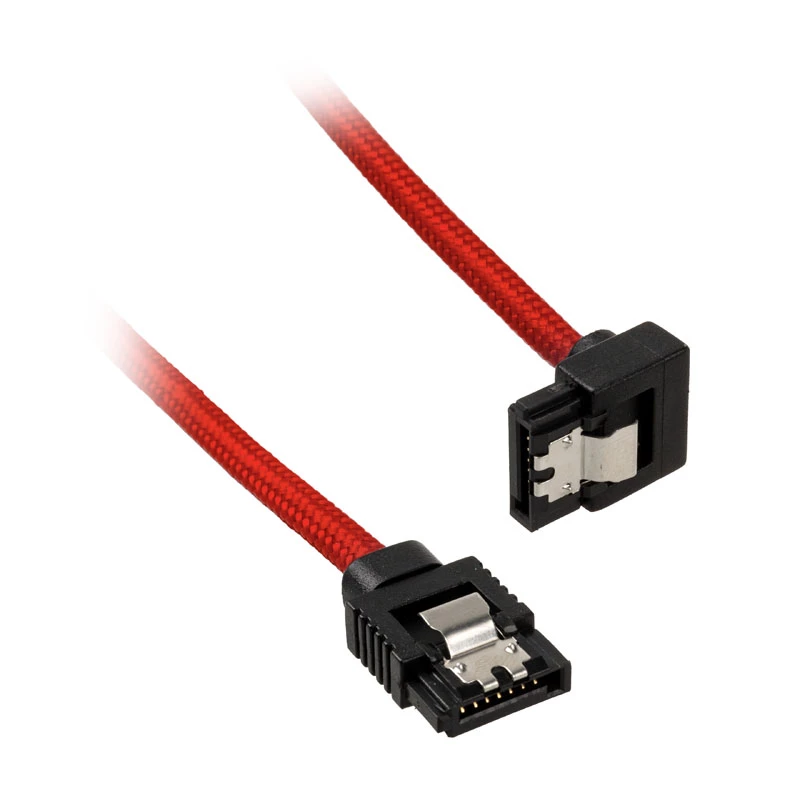Corsair premium gesleevede SATA-kabel haaks, rood 60 cm – 2-pack
