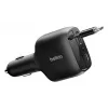 Belkin 75W 2-poorts met oprolbaar USB-C-snoer auto - kabel (CCC001HQBK)