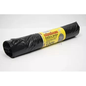 Vuilniszakken met trekband, 100 l / 10 stuks, 35 micrometer