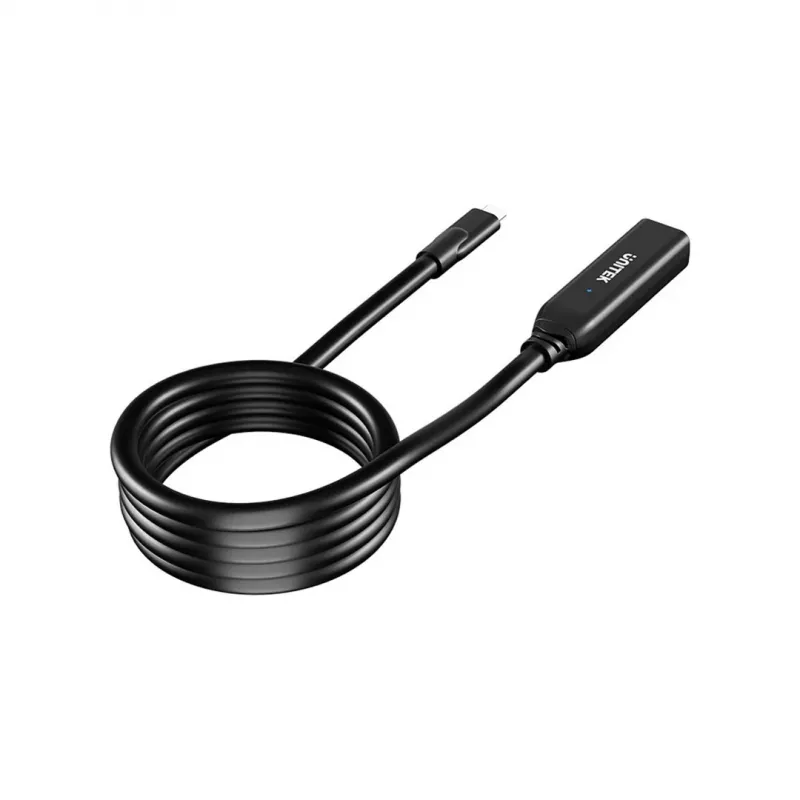 Verlengkabel Unitek U1335ABK01 USB-C stekker naar bus, 10 Gbit/s, 5 m, zwart