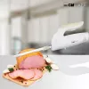 CLATRONIC EM 3062 elektrisch mes, handgeleide voedsel snijder, wit, roestvrijstalen messen, 160 W