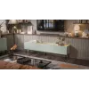 TV-kast cama meble FELLINI 200x40x52 cm, olijfgroen frame met geoliede eikenhouten look