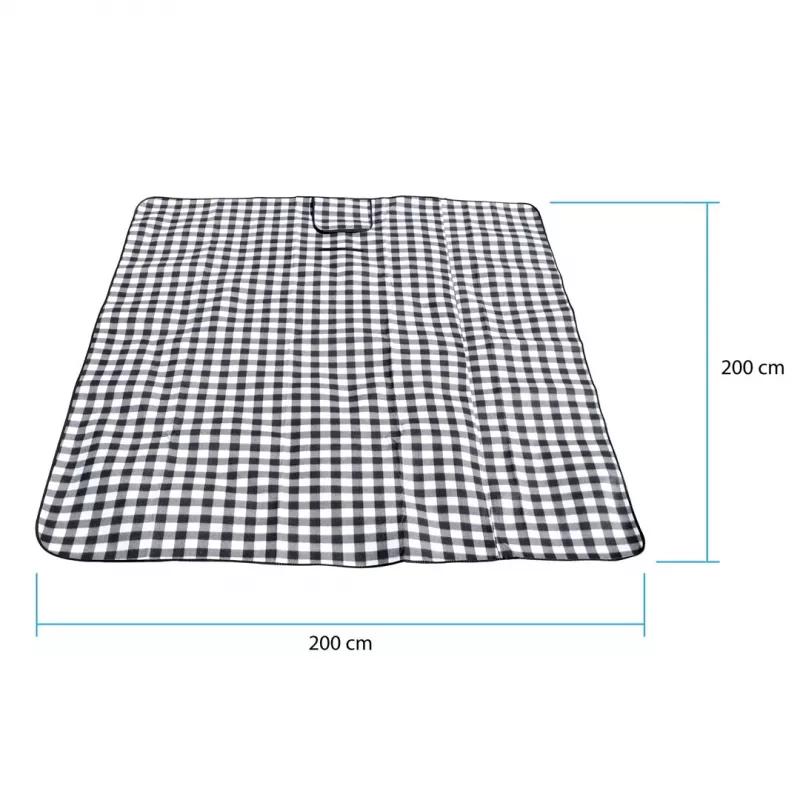 Picknickdeken PROMIS KP250, groen gestreept, 200 x 150 cm