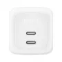 Indoor AC-snellader Belkin WCH020KQWH — 2× USB-C, wit, geïntegreerde beveiliging