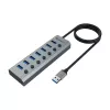 USB-hub Akasa AK-HB-21BKCM aluminium USB 3.2 Gen 1 5000 Mbit/s