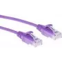 ACT lila 1 meter LSZH U/UTP CAT6 datacenter slimline patchkabel rastnasenfrei met RJ45-stekkers