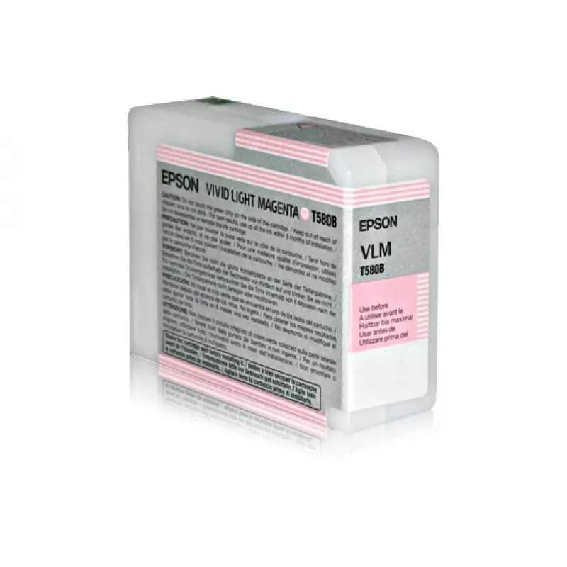 Epson Singlepack Vivid Light Magenta T580B00, Vivid light Magenta, pigmentinkt, 80 ml, 1 stuks