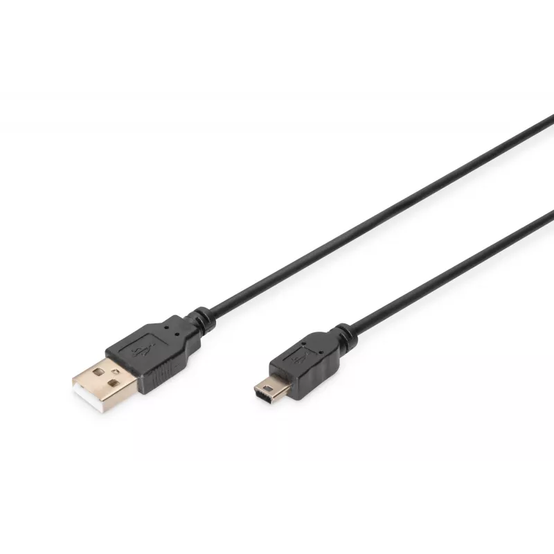 Verbindingskabel USB A / Mini-USB B M/M 1 m zwart