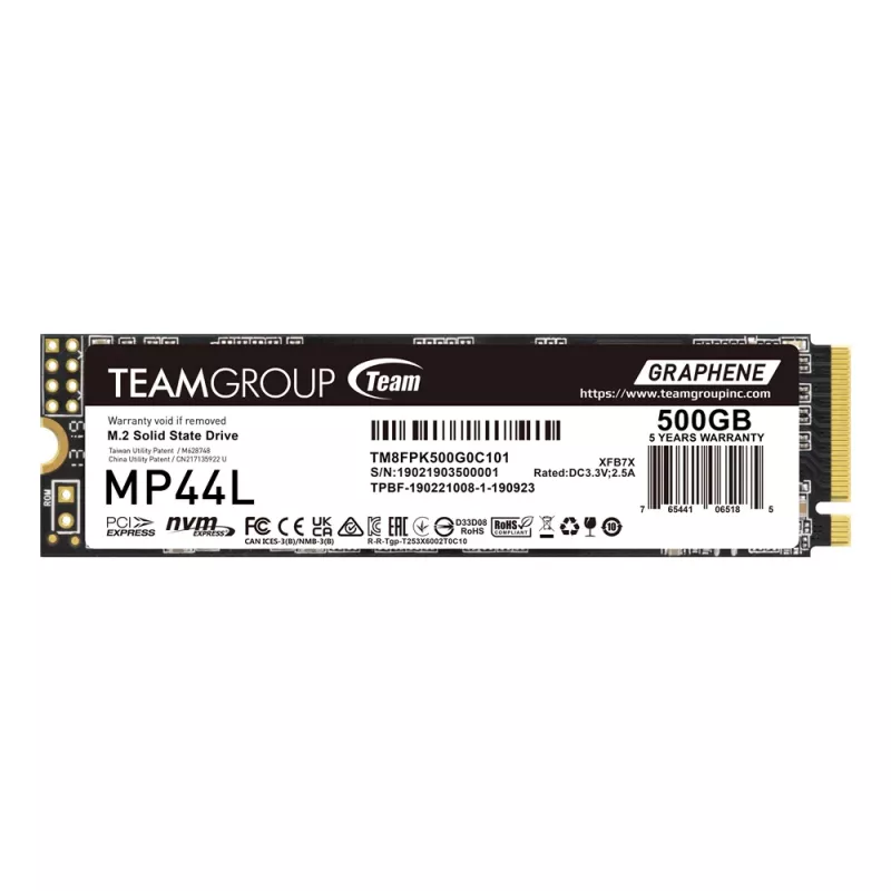 SSD Team Group 500 GB M.2 PCI Express 4.0 NVMe TM8FPK500G0C101