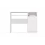 Bureau top e shop PORTO rechts wit, rechthoekig spaanplaatblad 985×510×755 mm, 1 lade, toetsenbordlade